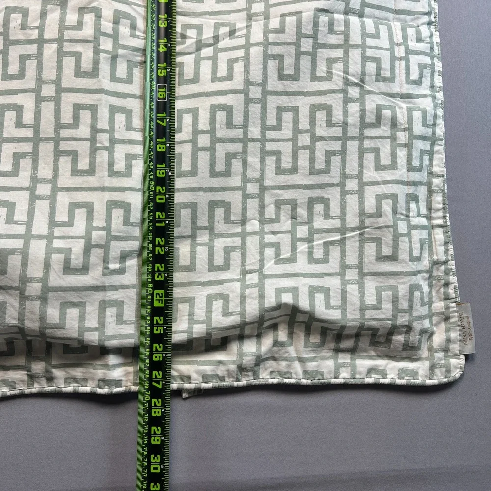 Nina Home By Nina Campbell Geometric Print Cushion Cover 100% Cotton Set of 2
